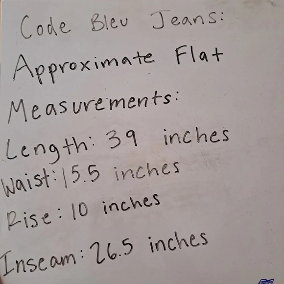 Code Bleu Women’s Blue Denim Bootcut Jeans Metallic Booty Pockets Size 8 - Picture 8 of 9